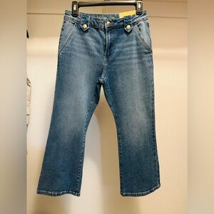 Michael Kors Blue Denim Jeans. Cropped flare denim